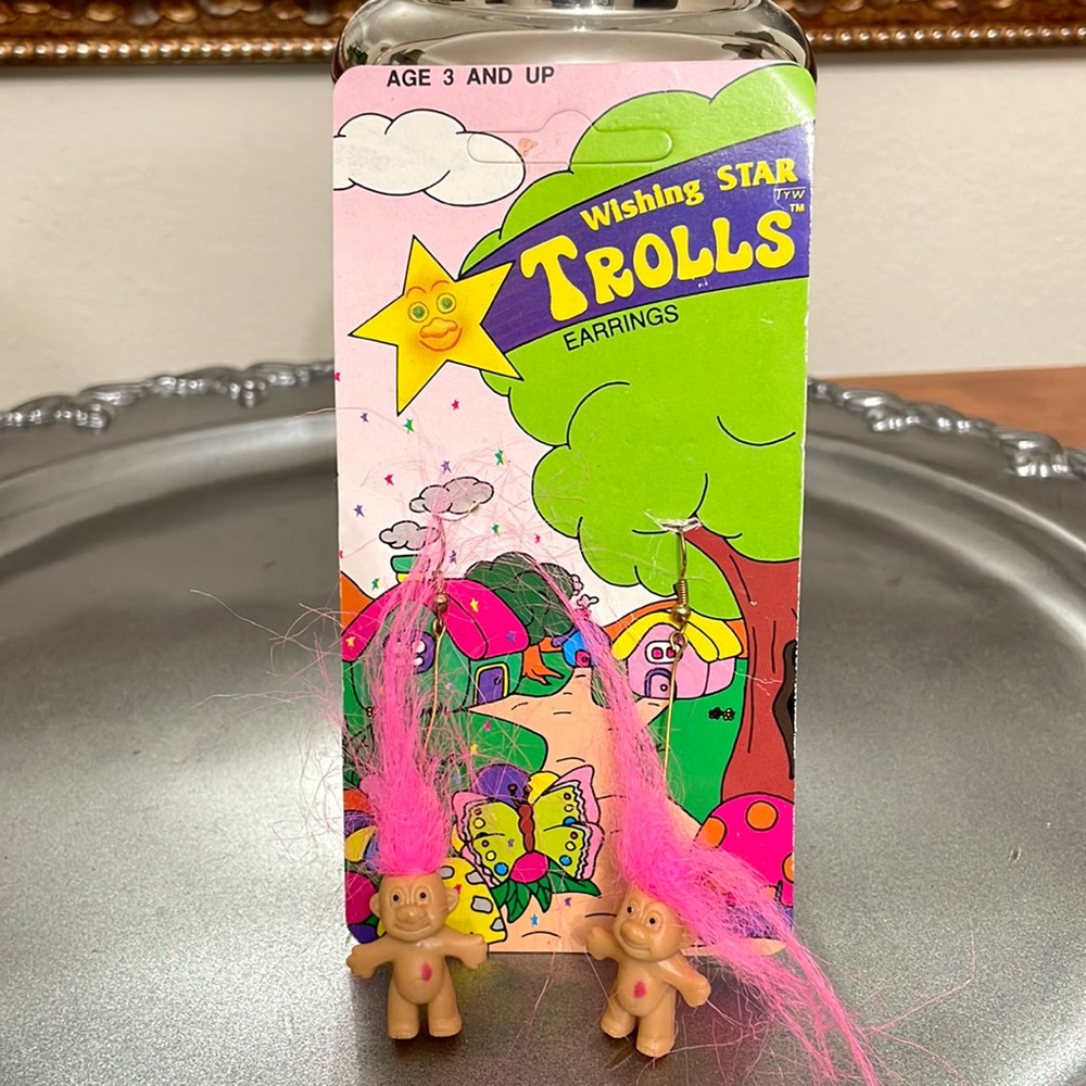 Wishing Star Pink Troll Earrings